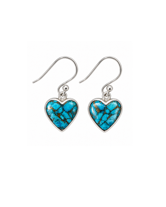Turquoise Heart Earrings
