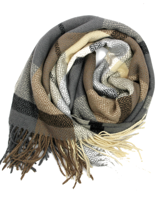 plaid scarf on a white background